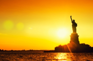 Statue of Liberty Sunset Full